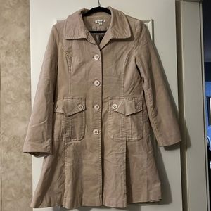Vintage, beige, corduroy size large coat